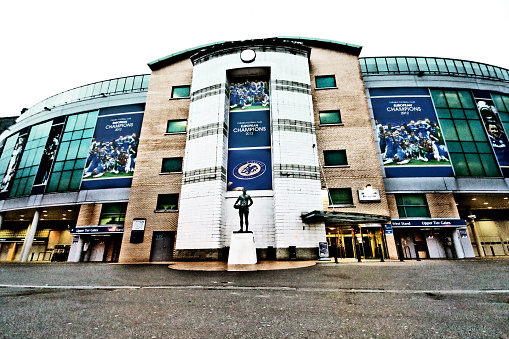 London, England - March 24, 2013 - Stamford Bridge, football stadium of Chelsea FC.