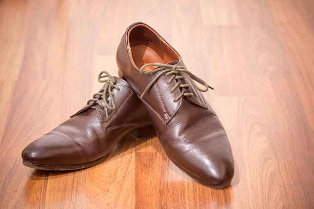 istock pair of men's brown leather shoes 520799902