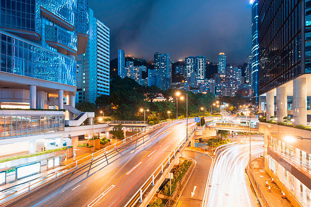 istock traffic in Hong Kong at night 520801092