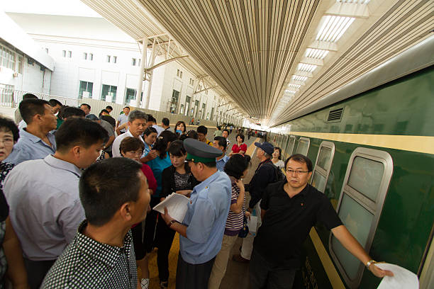Shooting different effects of the train in China, the effect in motion, background