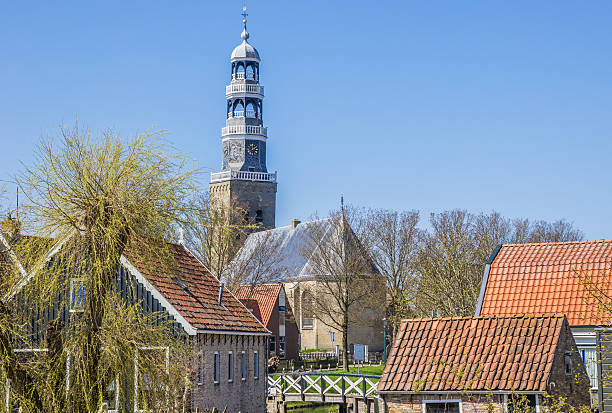 istock Church tower in historical city Hindeloopen 520804250
