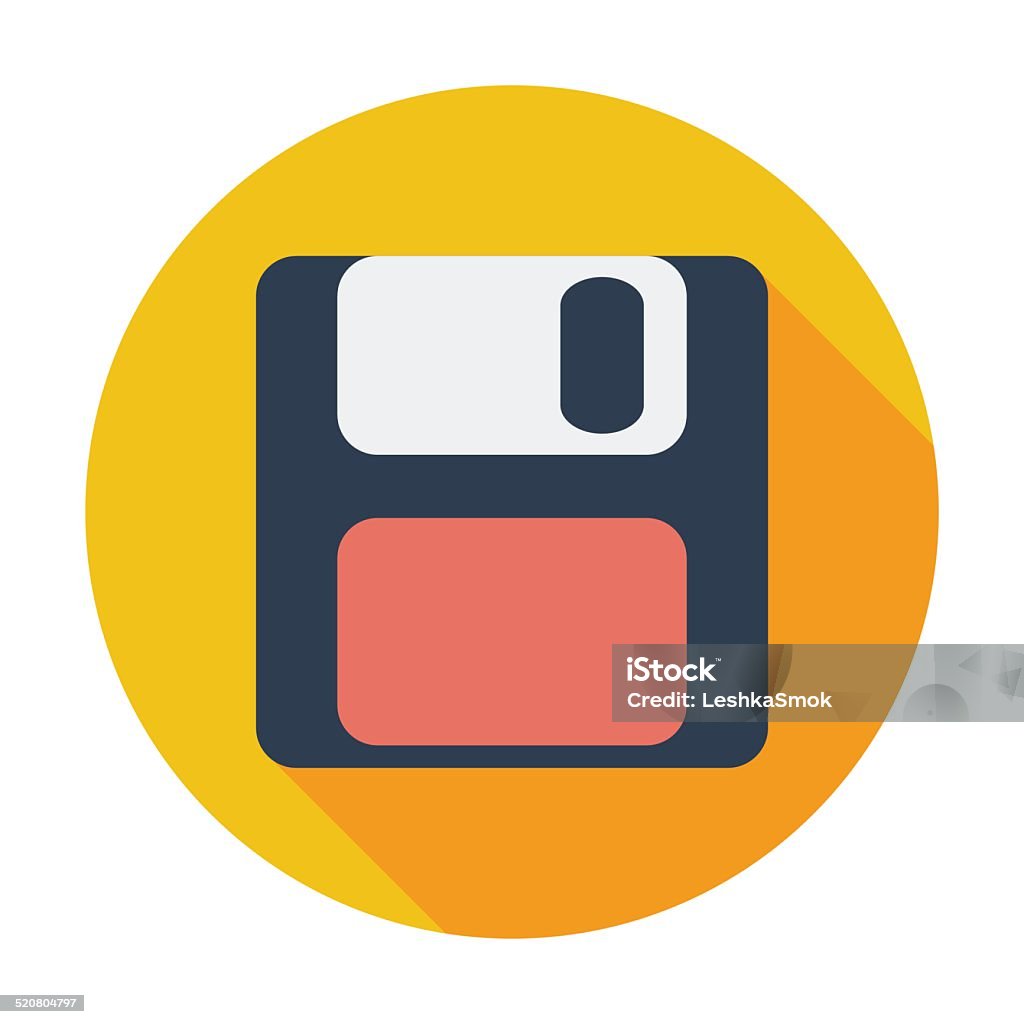 Magnetic floppy disc icon. Magnetic floppy disc. Single flat color icon. Vector illustration. Black Color stock vector