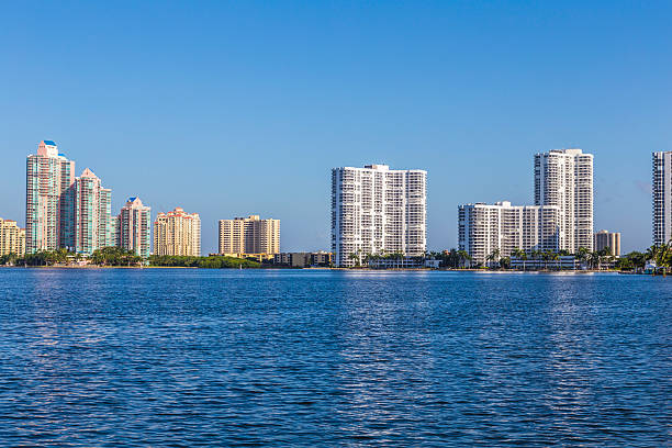istock skyline of Miami with ocean 520806283