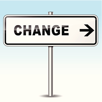 Direct Changing Sign Change Sign Stock Illustration - Download Image Now - Identity, Road ...