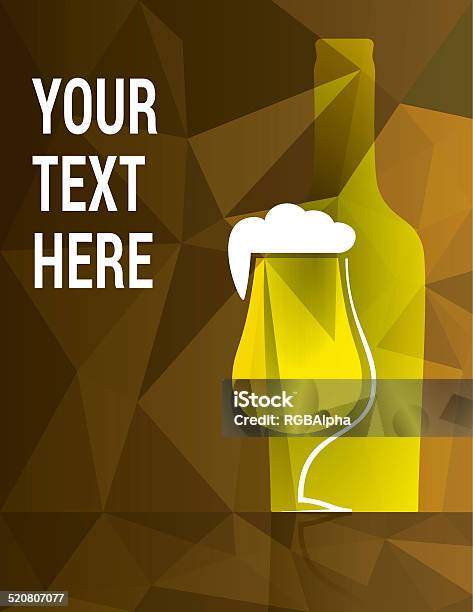 Beer Glass And Bottle Background Stock Illustration - Download Image Now - Abstract, Alcohol - Drink, Alcohol Abuse