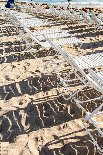 istock empty beach lounger at the beach 520808827