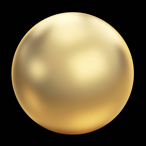 Golden sphere Golden sphere on black isolated with clipping pat metal sphere stock pictures, royalty-free photos & images