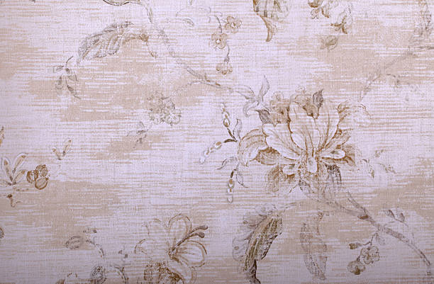 istock vintage beige wallpaper with shabby chic floral pattern 520810871