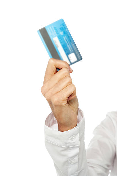 istock Woman hand showing  credit card 520831638