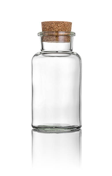 istock Glass with a cork on a white background 520832608