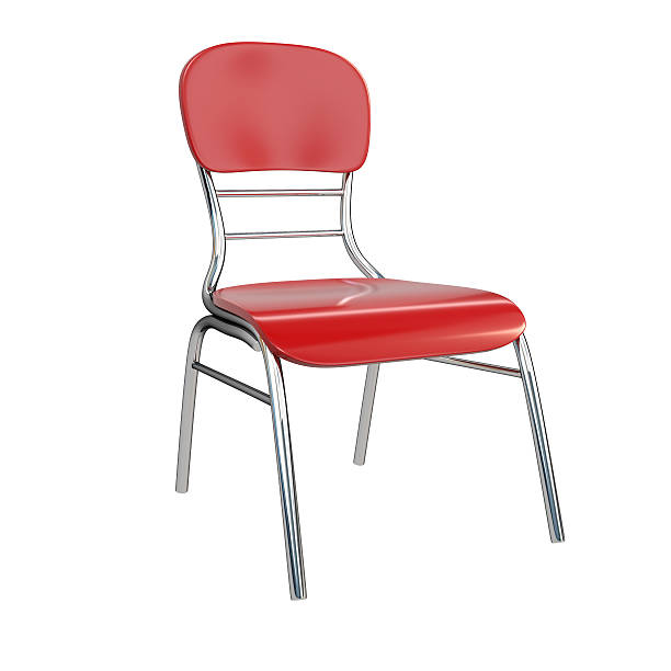 istock Red chair, isolated on white background. 3d illustration. 520833526