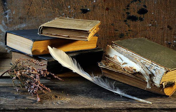 istock Still-life of the old books 520835524