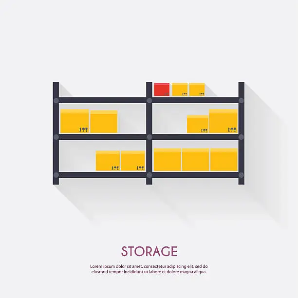 Vector illustration of Storage. Warehouse icons logistic blank and transportation, stor