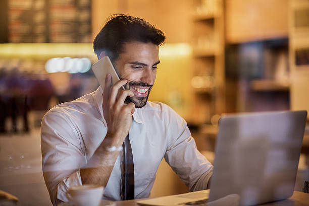 istock Digital nomad talking on the phone 520838884