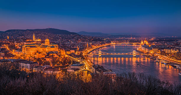 istock Cityscape of Budapest, Hungary at Night 520839014