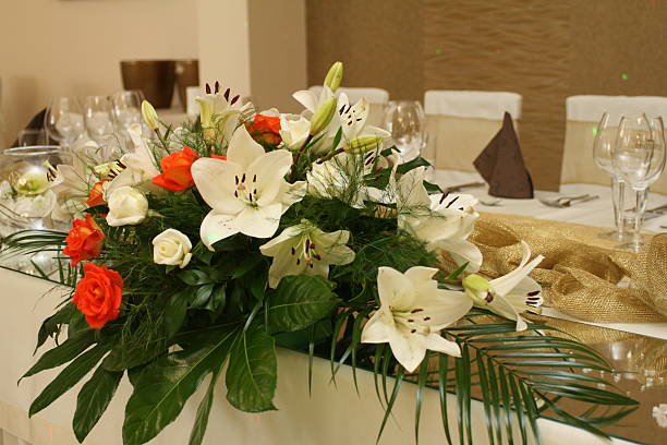 istock Flower arrangement with Lilies and rose 520839183
