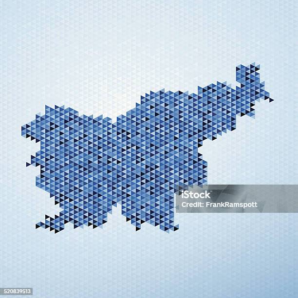 Ilustración de Eslovenia Mapa Patrón De Triángulo Azul y más Vectores Libres de Derechos de Abstracto - Abstracto, Azul, Cartografía