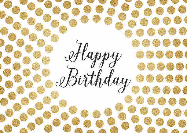 Gold glitter happy birthday background