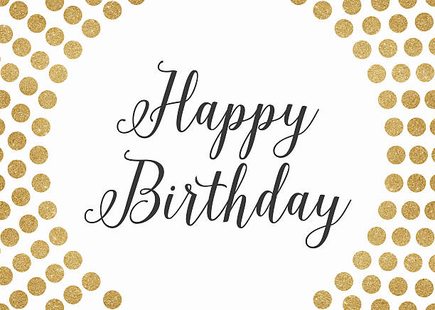 istock Gold glitter happy birthday background 520841136