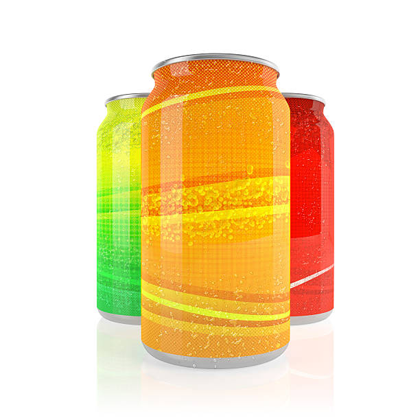 istock Orange tin can, no brand, blank label, white background 520841345