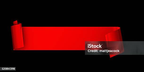 Scroll Labelling Blank Red Scroll Label Stock Photo - Download Image Now - Decoration ...