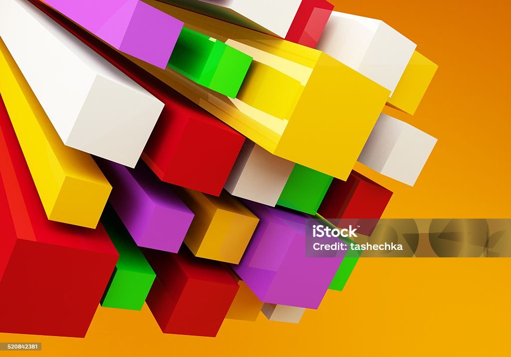 simple abstract background consisting of cubes simple colorful abstract background consisting of cubes Abstract Stock Photo