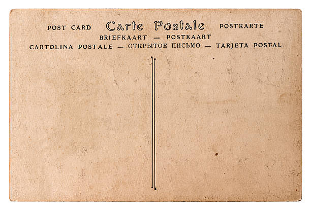 istock empty antique french postcard. retro style paper background 520843799