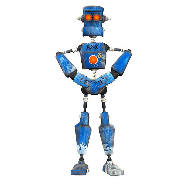istock Illustration of a blue robot 520844689