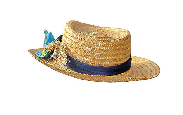 istock The straw hat with jewelry isolated on white 520844756