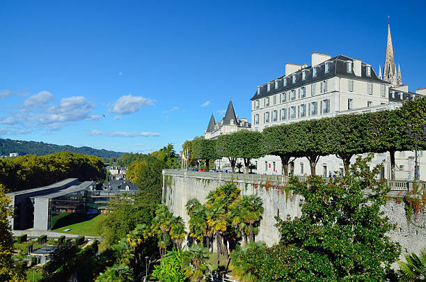 otoño vista de la ciudad de pau francesa - boulevard fotografías e imágenes de stock