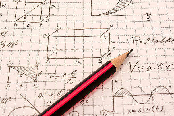 matematyki notatnik - cosinus zdjęcia i obrazy z banku zdjęć