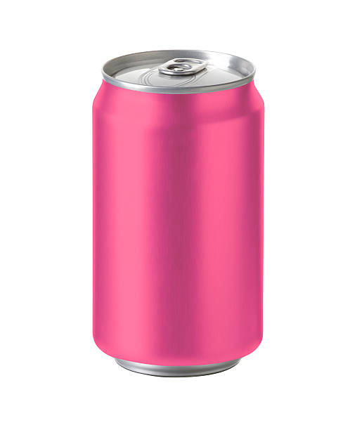 istock pink aluminum can with space for design and clip path 520846204