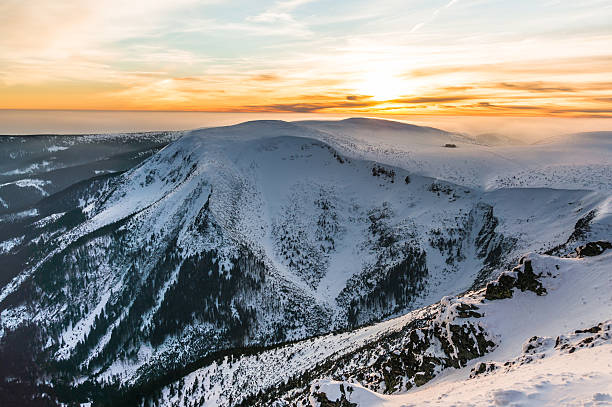 istock The beautiful sunset in mountains 520846648