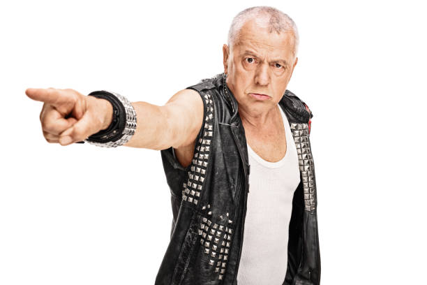 istock Angry mature punk pointing with his hand 520846688