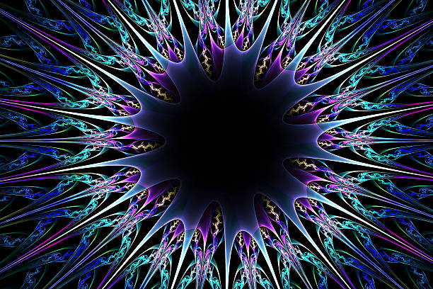 istock Abstract fractal fantasy blue pattern and shapes. 520846948