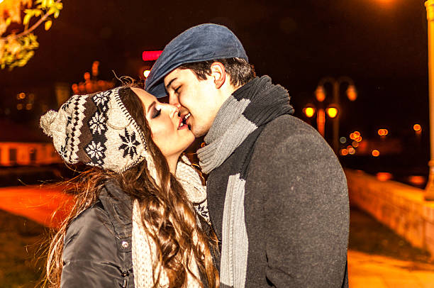 Young couple in love outdoor