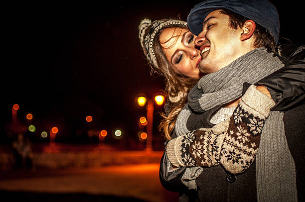 istock Young couple in love outdoor 520860573