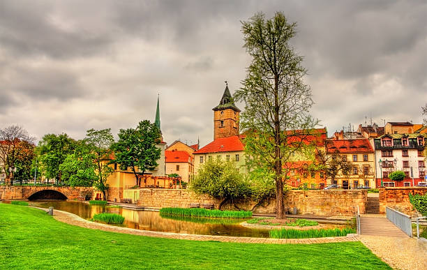 Garden in the historic centre of Pilsen Garden in the historic centre of Pilsen - Czech Republic pilsen stock pictures, royalty-free photos & images