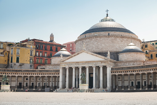 Church of San Francesco di Paola on the Piazza del Plebiscito. Naples, Italy