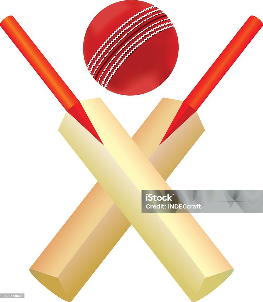 Cricket Ball And Bat Stock Illustration - Download Image Now - Cricket Ball,  Cricket Bat, Icon - iStock