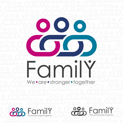 Logo representing strong family bond in a shape of a chain.
