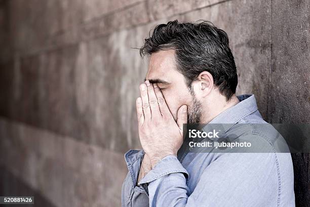 Man In Deep Thought Stock Photo - Download Image Now - Adult, Adults Only, Anxiety