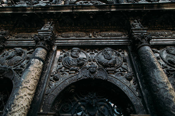 istock Bernardine Cathedral patterns close up. Ancient historical church and monastery 520881908