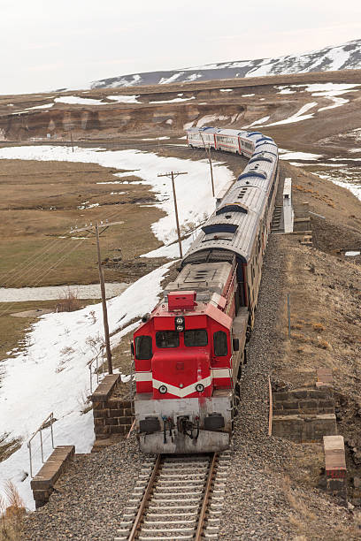istock passenger train travelling from kars to sarikamis in turkey 520883196