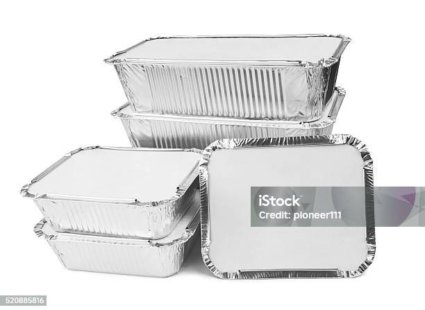 Foil Trays Stock Photo - Download Image Now - Container, Foil - Material, Aluminum