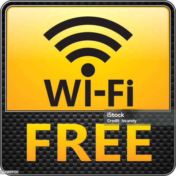 Free Wifi Symbol Stock Illustration - Download Image Now - Free of Charge, Wireless Technology, Carbon Fibre