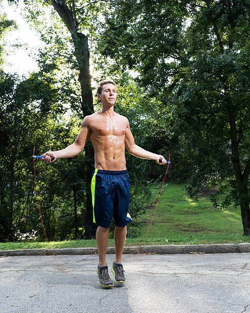 Muscualr Man with Jump Rope