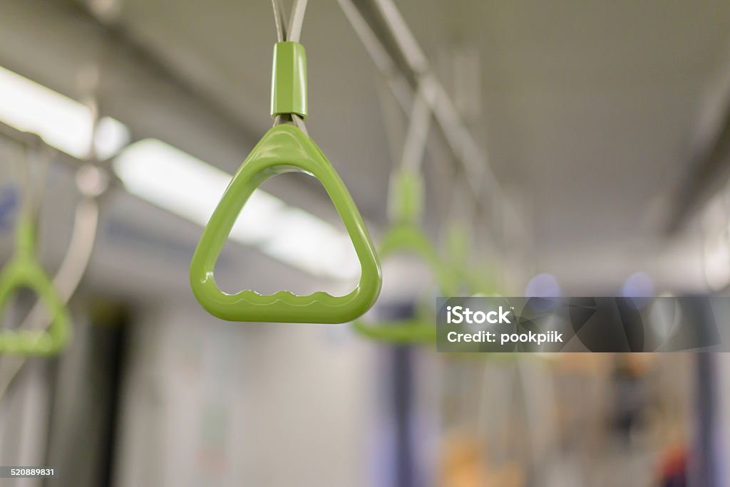 Green bus and train holder Green bus and train holder. Cable Car Stock Photo