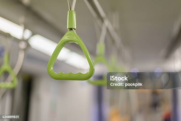 Green Bus And Train Holder Stock Photo - Download Image Now - Cable Car, Coach Bus, Colors