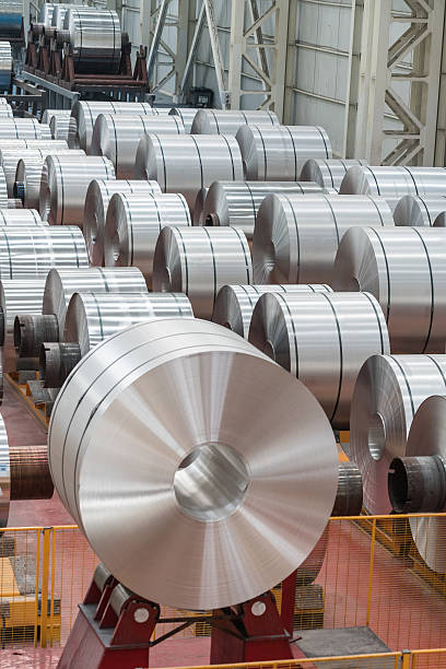 istock Aluminium steel rools 520890446